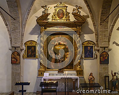 Chapel Saint Joseph in the Collegiate Chuch of Saint Paul de Vence, Provence, France Stock Photo