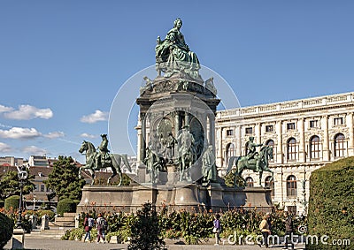 Empress Maria Theresa Monument, Vienna, Austria Editorial Stock Photo