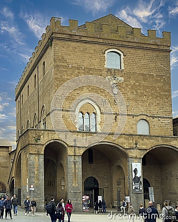 Museo Emilio Greco on Orvieto's Cathedral Square, Italy. Editorial Stock Photo