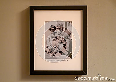Picture of the Fitzgeralds inside the Belles Rives Hotel, Juan-les-Pins, France Editorial Stock Photo