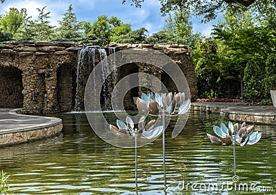 Lay Family Garden at the Dallas Arboretum Editorial Stock Photo