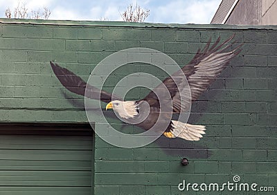 Bird Feed mural 2018 by Meg Saligman Studio, Philadelphia Editorial Stock Photo
