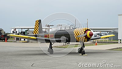 Restored Chinese Nanchang CJ-6 aircraft at South Grand Lake Regional Airport, Oklahoma on July 4th, 2023. Editorial Stock Photo