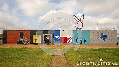 Skyfall Park on Riverfront in the Design District of Dallas, Texas. Editorial Stock Photo