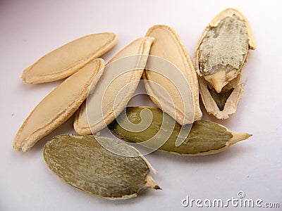 Pictures of beautiful dried nuts zucchini flowers suitable for packaging Stock Photo