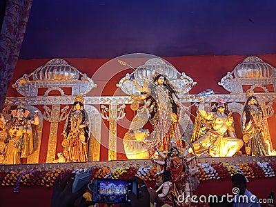 These are the pictures of Indian festival dussehra Editorial Stock Photo