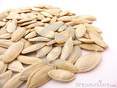 Pictures of the most beautiful and fresh pumpkin seeds Stock Photo