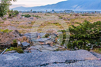 In pictures : One year after the earthquake in Petobo Palu Central Sulawesi Indonesia Stock Photo
