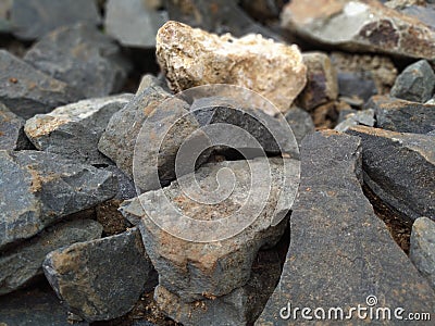 pictures of rocks in the morning that cool the eyes Stock Photo