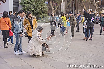 Pictures of young people in the streets Editorial Stock Photo