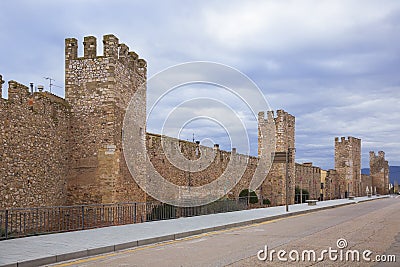 Stone walls of Monblanc Stock Photo