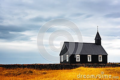 Black church of Budir Stock Photo