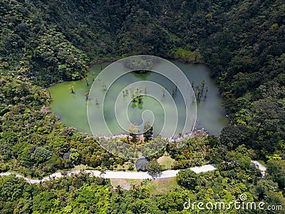 Picturesque Balinsasayao Twin Lakes, Negros Oriental, Philippines Stock Photo