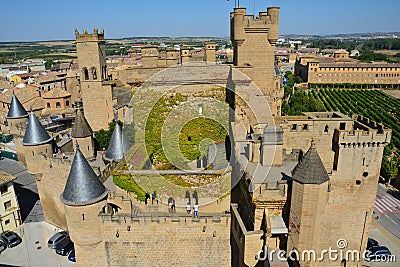 Olite Medieval Castle Navarra Spain Stock Photo