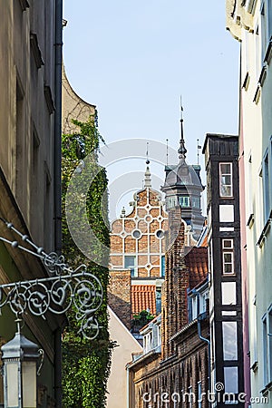 Picturesque buildings Gdansk Stock Photo