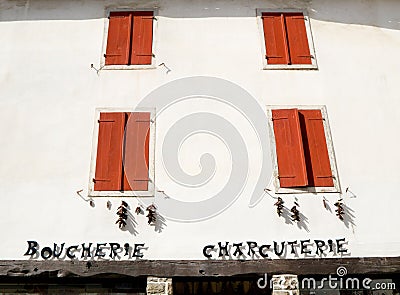 Picturesque butcher shop Stock Photo