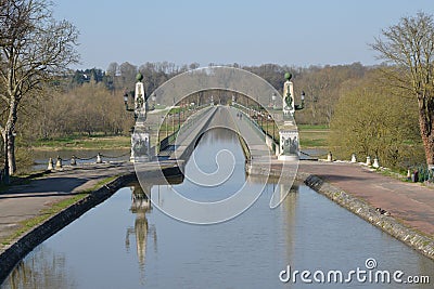 Picturesque city of Briare in Loiret Stock Photo