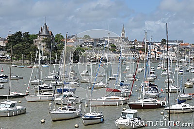 Picturesque city of Pornic in Loire Atlantique Editorial Stock Photo