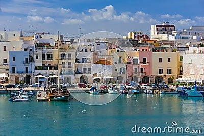 Colourful buidings on the seafront. Trani. Apulia. Italy Stock Photo