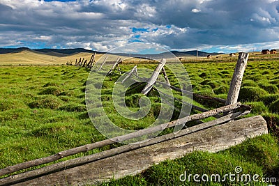 picturesque field in Baikal Stock Photo