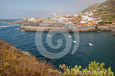 Picturesque Garachico town on tenerife island. Editorial Stock Photo