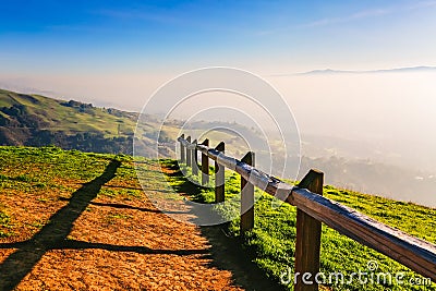 Picturesque green hills in California Stock Photo