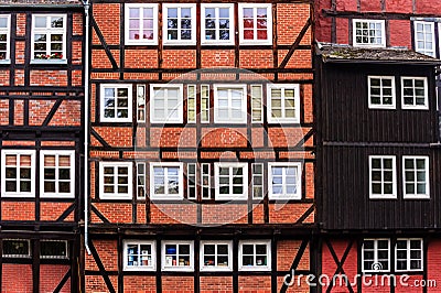 Picturesque historic buildings in Old Town of Lueneburg, Germany Stock Photo