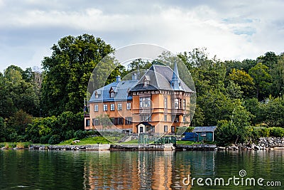 Picturesque historic villa in Stockholm Stock Photo