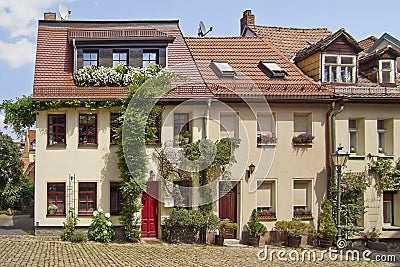 Picturesque house facades, Germany Stock Photo