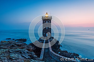 Kermorvan lighthouse, Le Conquet, Bretagne, France Stock Photo