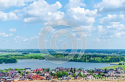 Picturesque large Minsk reservoir Drozdy Stock Photo