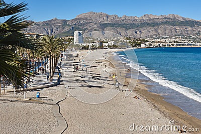 Picturesque mediterranean spanish coastline in Altea. Albir, Valencia. Spain Editorial Stock Photo