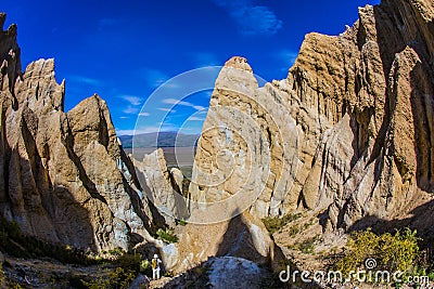 Picturesque outcrops on the hills Stock Photo