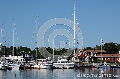 Picturesque port of Nynashamn Editorial Stock Photo