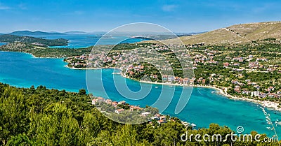 The picturesque resort town of Grebastica, Croatia, on the Adriatic Sea. Stock Photo