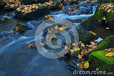 Picturesque river in Autumn Stock Photo