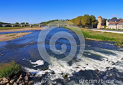 Picturesque river Loire, France Stock Photo