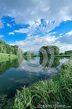 Picturesque scene of beautiful lake Stock Photo