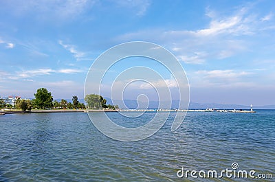 Picturesque scenery by the sea in Livanates, Greece Stock Photo