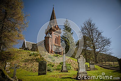 Picturesque Scottish Church Stock Photo