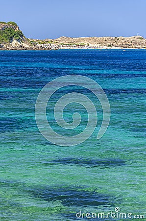 Picturesque St. Nicholas beach situated on Vassilikos peninsula on the south east coast of Zakynthos island, Greece. Stock Photo