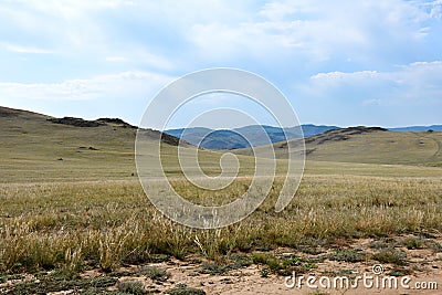 Picturesque Tazheranskaya steppe in summer, Baikal landscape Stock Photo