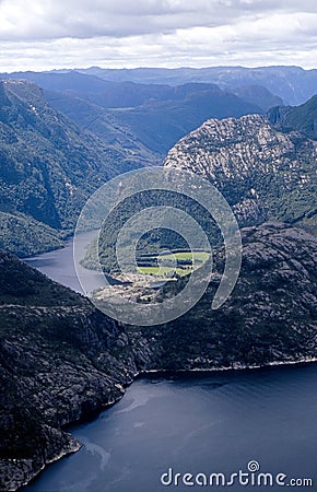 Picturesque view at Norwegian fjord Stock Photo