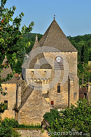 Picturesque village of Saint Genies Stock Photo