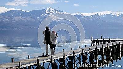 Picturing Lake Prespa, Macedonia Stock Photo