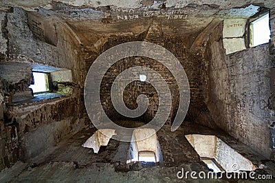 Pidhiryan Monastery. View of the monastery from the inside. The Stock Photo