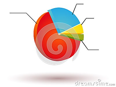 Pie Chart Vector Illustration