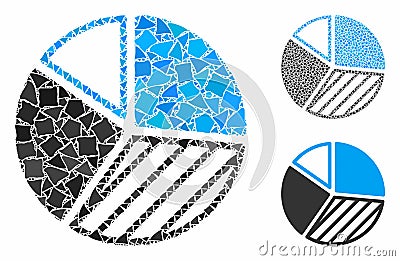 Pie chart Composition Icon of Bumpy Items Stock Photo
