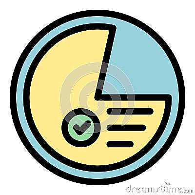 Pie chart election icon vector flat Stock Photo