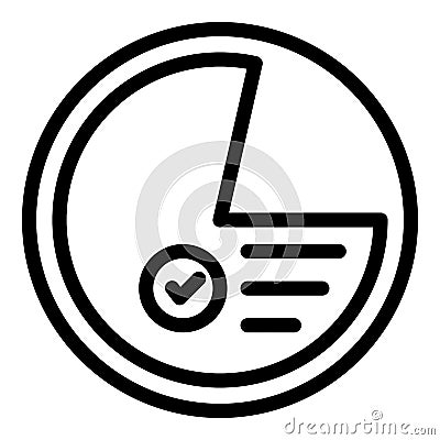 Pie chart election icon outline vector. Vote online Vector Illustration